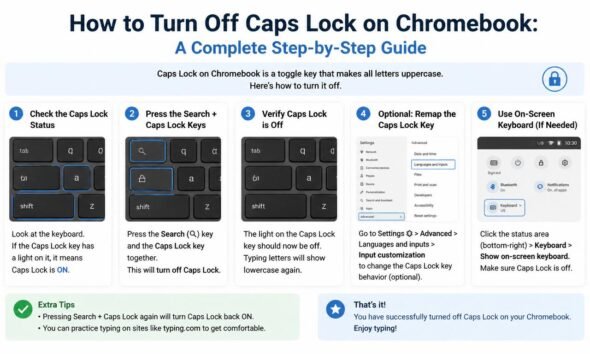 how to turn off caps lock on chromebook