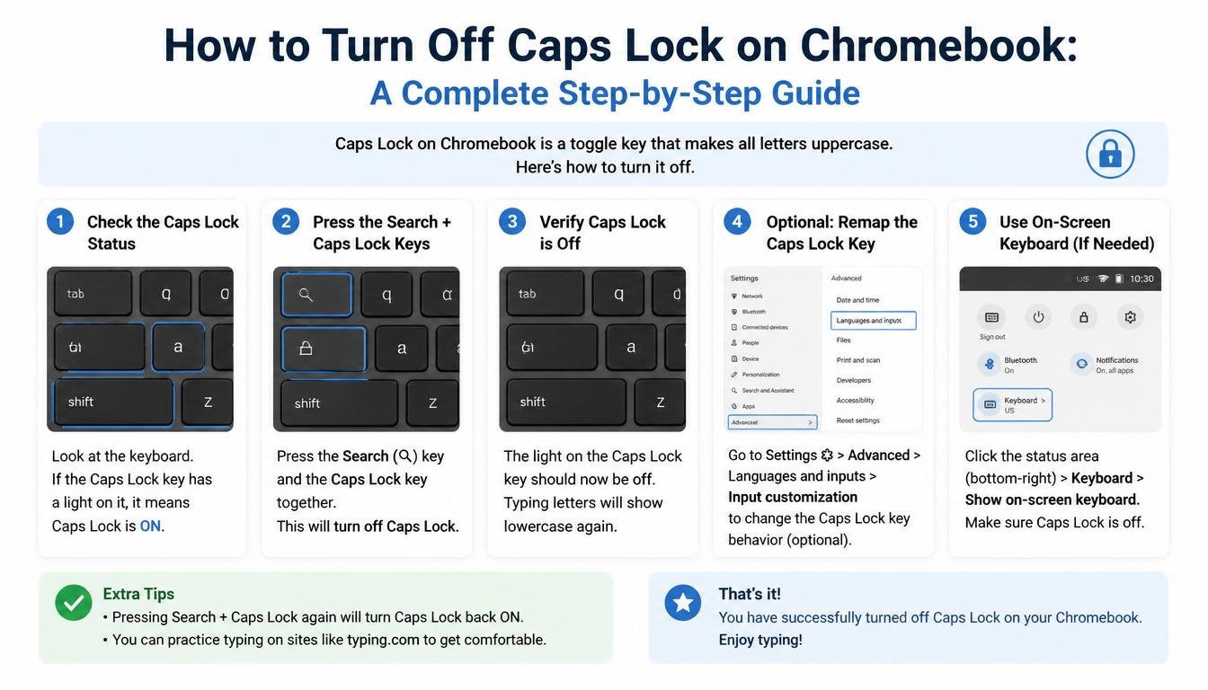 how to turn off caps lock on chromebook
