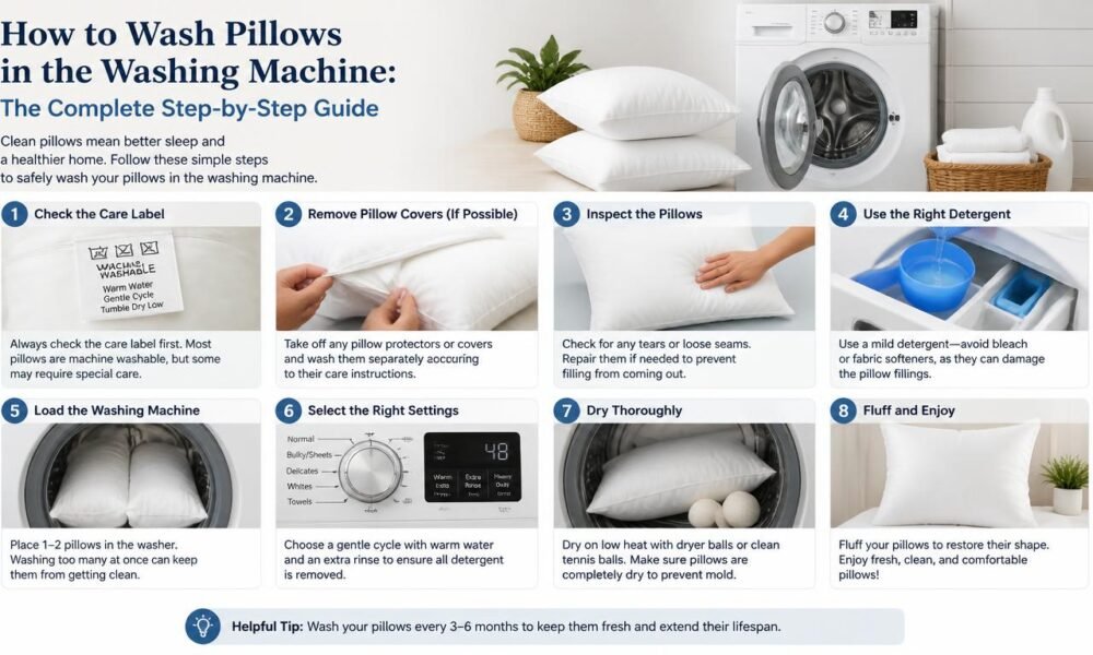 how to wash pillows in the washing machine
