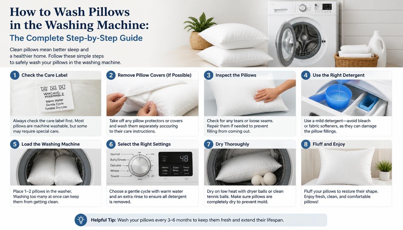 how to wash pillows in the washing machine