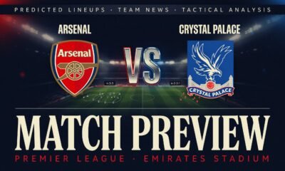 arsenal f.c. vs crystal palace f.c. lineups