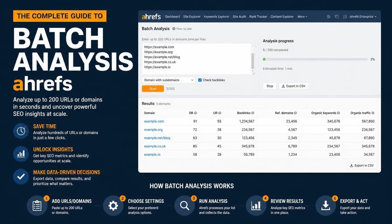 batch analysis ahrefs
